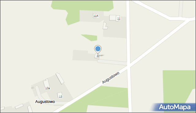 Augustowo, Augustowo, 12, mapa Augustowo
