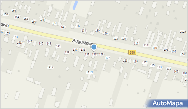 Augustowo, Augustowo, 131, mapa Augustowo