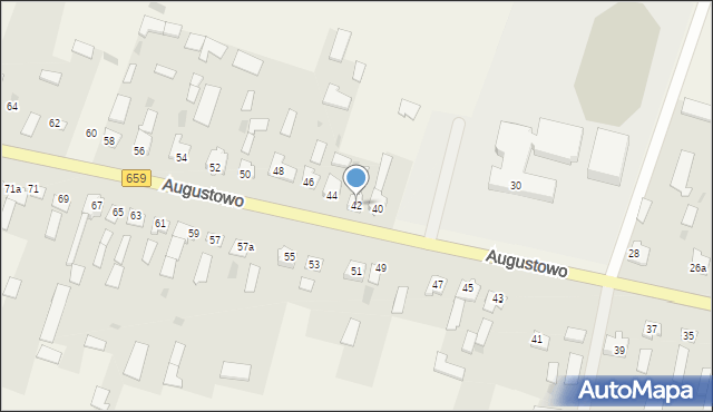 Augustowo, Augustowo, 42, mapa Augustowo
