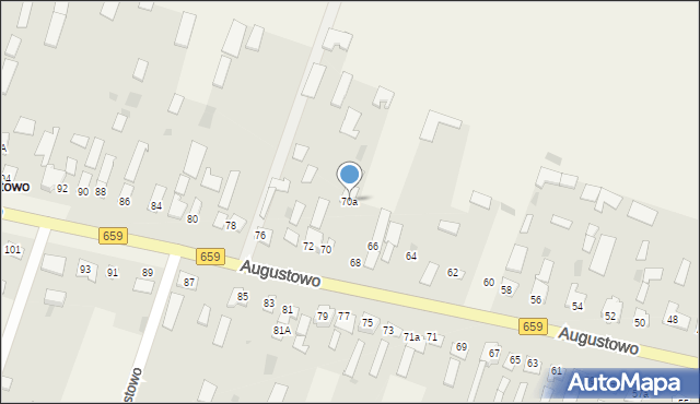 Augustowo, Augustowo, 70a, mapa Augustowo