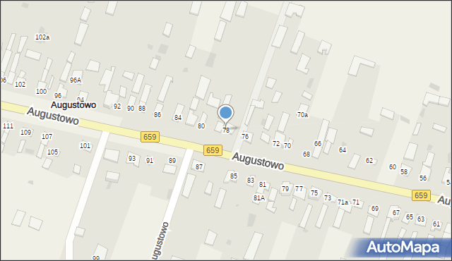Augustowo, Augustowo, 78, mapa Augustowo