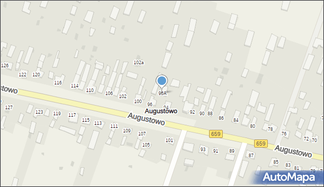 Augustowo, Augustowo, 96A, mapa Augustowo