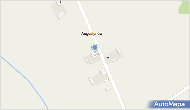 Augustynów, Augustynów, 11, mapa Augustynów