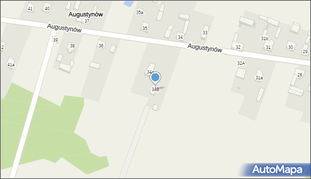 Augustynów, Augustynów, 34B, mapa Augustynów