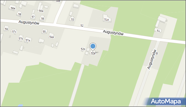 Augustynów, Augustynów, 52a, mapa Augustynów