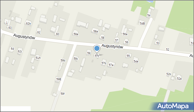 Augustynów, Augustynów, 57c, mapa Augustynów