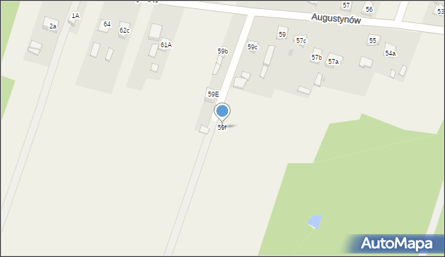 Augustynów, Augustynów, 59f, mapa Augustynów