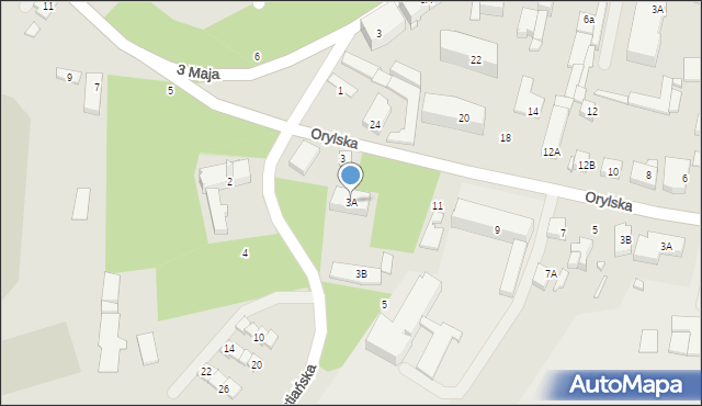 Ciechanów, Augustiańska, 3A, mapa Ciechanów