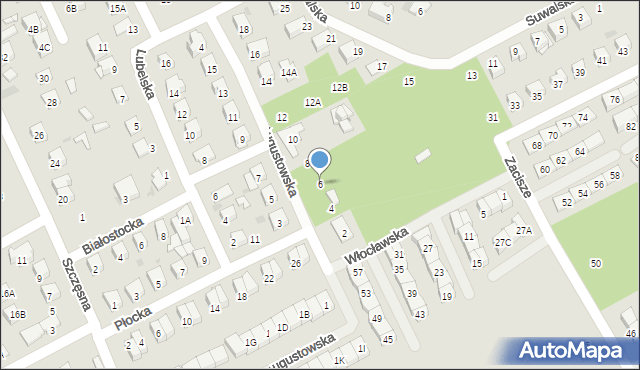 Grodzisk Mazowiecki, Augustowska, 6, mapa Grodzisk Mazowiecki