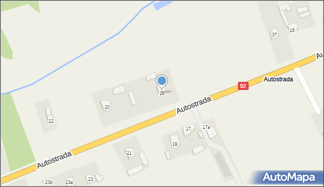 Grzegorzew, Autostrada, 18, mapa Grzegorzew