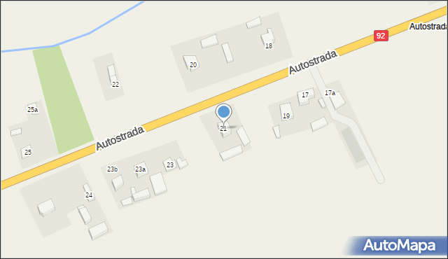 Grzegorzew, Autostrada, 21, mapa Grzegorzew