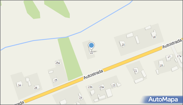 Grzegorzew, Autostrada, 22, mapa Grzegorzew