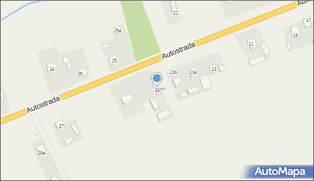 Grzegorzew, Autostrada, 24, mapa Grzegorzew