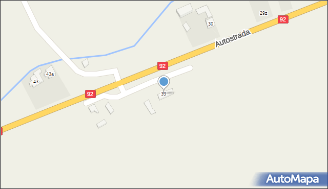 Grzegorzew, Autostrada, 33, mapa Grzegorzew