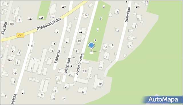 Konstancin-Jeziorna, Augustowska, 11, mapa Konstancin-Jeziorna