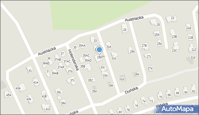 Koszalin, Austriacka, 33b, mapa Koszalina