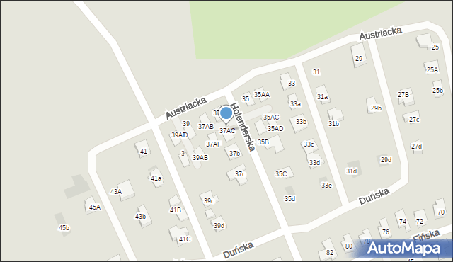 Koszalin, Austriacka, 37AC, mapa Koszalina