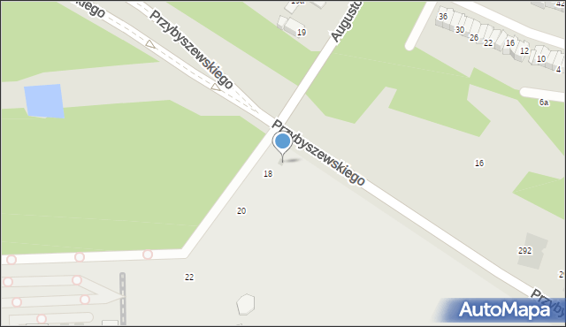 Łódź, Augustów, 18a, mapa Łodzi