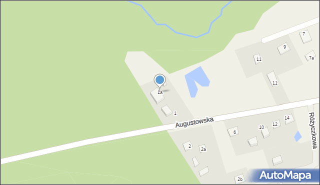 Sucha Rzeczka, Augustowska, 1a, mapa Sucha Rzeczka