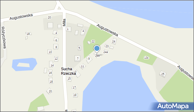 Sucha Rzeczka, Augustowska, 24b, mapa Sucha Rzeczka