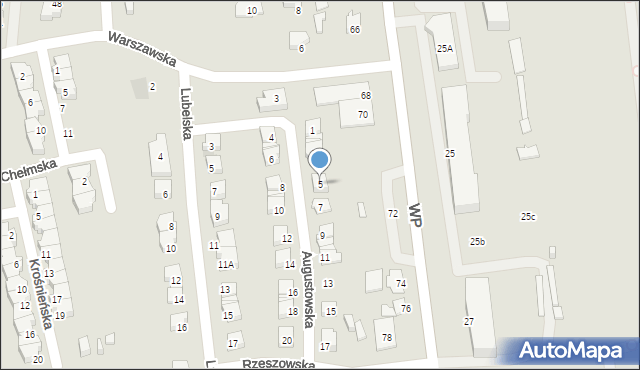 Suwałki, Augustowska, 5, mapa Suwałk