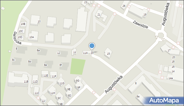 Warszawa, Augustówka, 13, mapa Warszawy