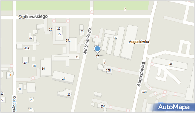 Warszawa, Augustówka, 27, mapa Warszawy