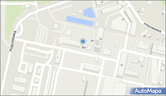 Warszawa, Augustówka, 36a, mapa Warszawy