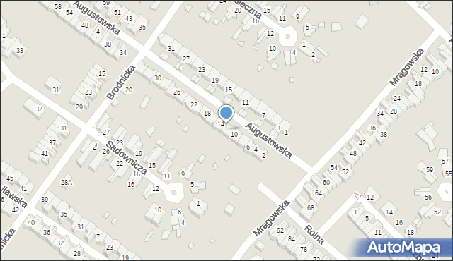 Wrocław, Augustowska, 12, mapa Wrocławia
