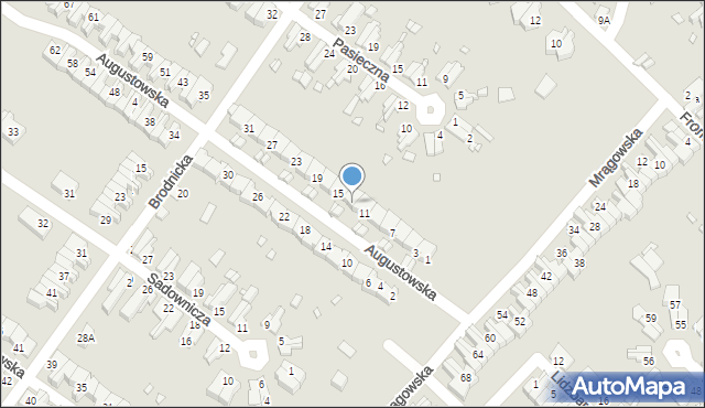 Wrocław, Augustowska, 13, mapa Wrocławia