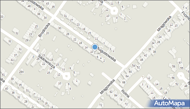 Wrocław, Augustowska, 8, mapa Wrocławia