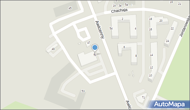 Wrocław, Awicenny Ibn Siny, 51, mapa Wrocławia