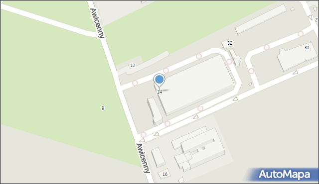 Wrocław, Awicenny Ibn Siny, 14, mapa Wrocławia