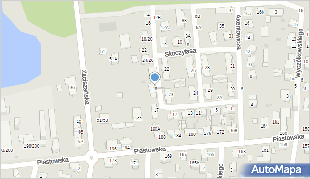 Częstochowa, Axentowicza Teodora, 18, mapa Częstochowy