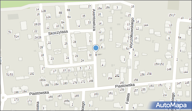 Częstochowa, Axentowicza Teodora, 6, mapa Częstochowy