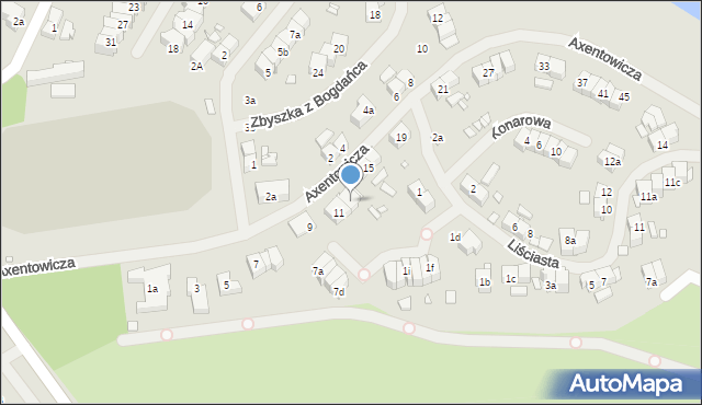 Szczecin, Axentowicza Teodora, 13, mapa Szczecina