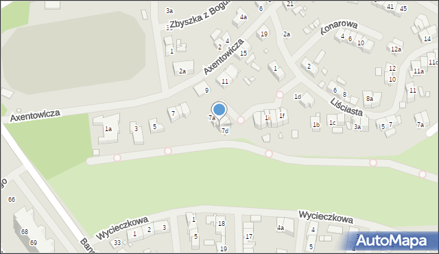 Szczecin, Axentowicza Teodora, 7c, mapa Szczecina