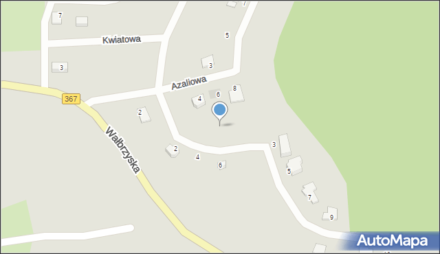 Boguszów-Gorce, Azaliowa, 1, mapa Boguszów-Gorce