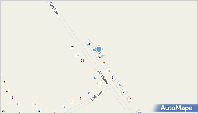 Bolechówko, Azaliowa, 24, mapa Bolechówko