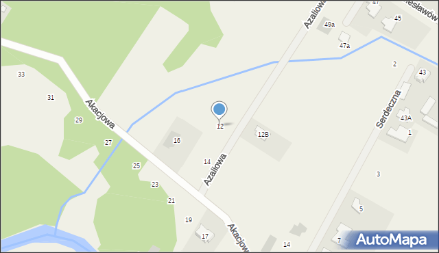 Czarnówka, Azaliowa, 12, mapa Czarnówka