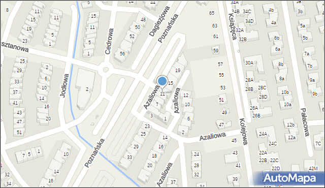 Dąbrówka, Azaliowa, 11, mapa Dąbrówka