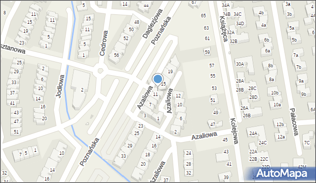 Dąbrówka, Azaliowa, 13, mapa Dąbrówka