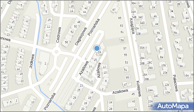 Dąbrówka, Azaliowa, 17, mapa Dąbrówka
