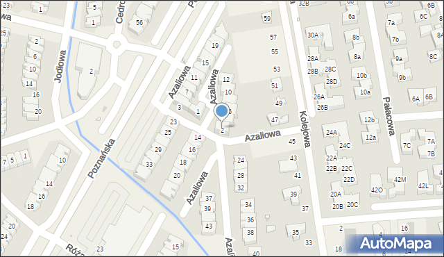 Dąbrówka, Azaliowa, 2, mapa Dąbrówka