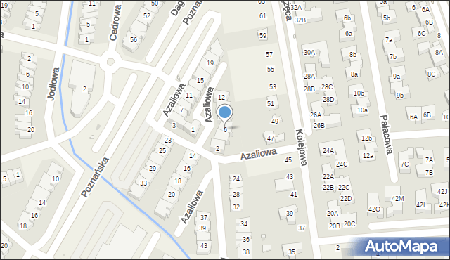 Dąbrówka, Azaliowa, 6, mapa Dąbrówka