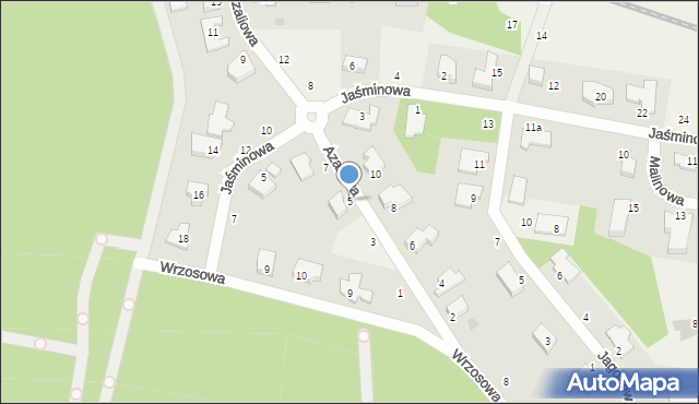 Dolaszewo, Azaliowa, 5, mapa Dolaszewo
