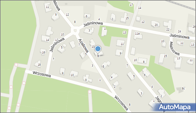 Dolaszewo, Azaliowa, 8, mapa Dolaszewo