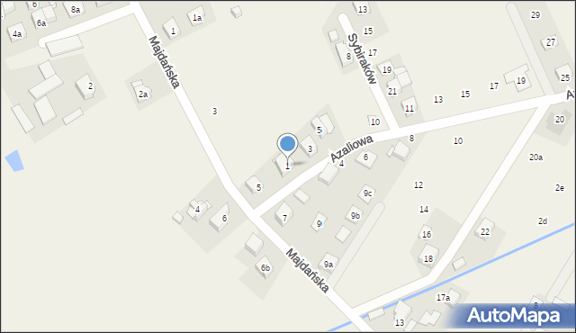 Duczki, Azaliowa, 1, mapa Duczki