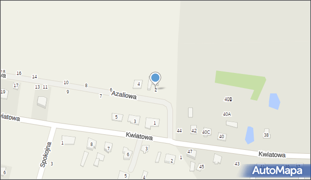 Gąski, Azaliowa, 2, mapa Gąski