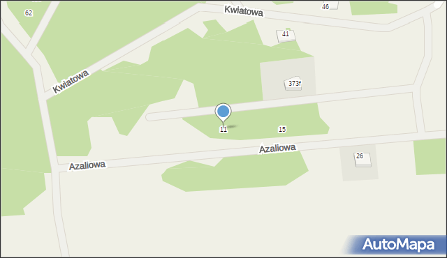 Gniewomirowice, Azaliowa, 11, mapa Gniewomirowice